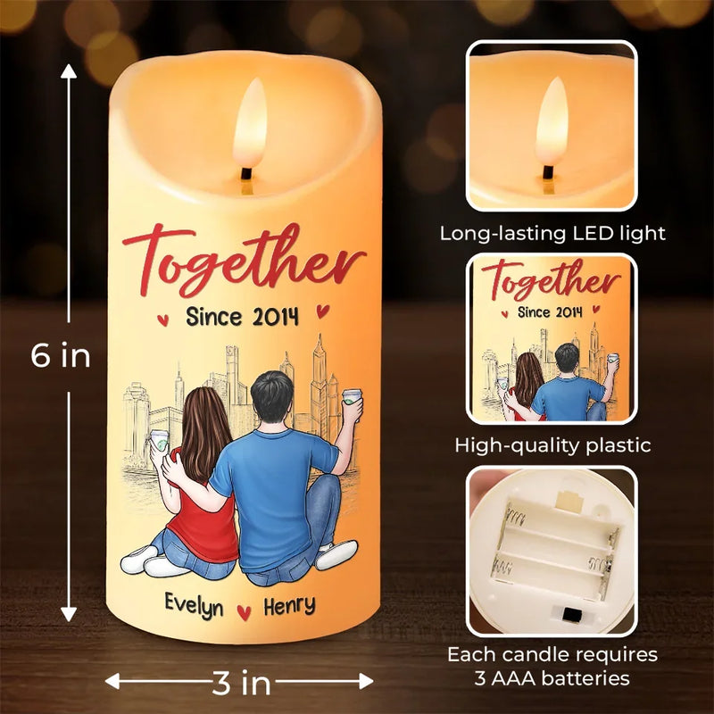 All I Want For Christmas Is You - Couple Personalized Custom LED Candle - Christmas Gift For Husband Wife, Anniversary