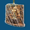 Happy Place - Family Personalized Custom Ornament - Acrylic Custom Shaped - Christmas Gift For Book Lovers, Book Club