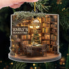 Happy Place - Family Personalized Custom Ornament - Acrylic Custom Shaped - Christmas Gift For Book Lovers, Book Club