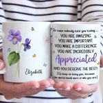 Custom Name Inspirational Flower Gifts - Personalized Mugs