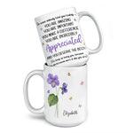 Custom Name Inspirational Flower Gifts - Personalized Mugs