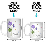 Custom Name Inspirational Flower Gifts - Personalized Mugs