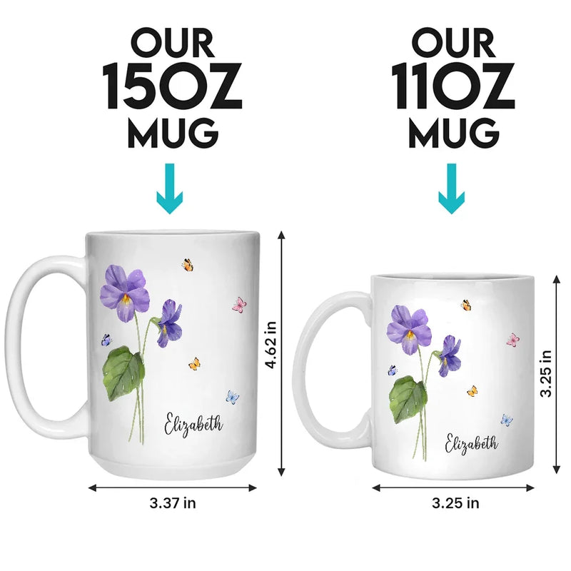 Custom Name Inspirational Flower Gifts - Personalized Mugs