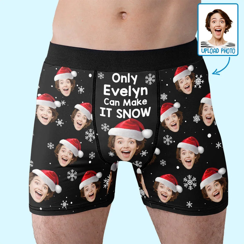 Custom Photo Your Smile Makes Every Moment Together Special - Couple Personalized Custom Boxer Briefs, Men's Boxers - Christmas Gift For Husband Wife, Anniversary