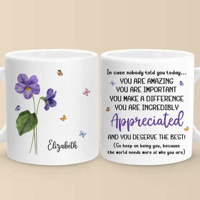 Custom Name Inspirational Flower Gifts - Personalized Mugs