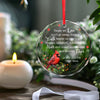 Those We Love Don't Go Away, They Walk Beside Us Every Day - Memorial Personalized Custom Circle Glass Ornament - Sympathy Gift, Christmas Gift For Family Members
