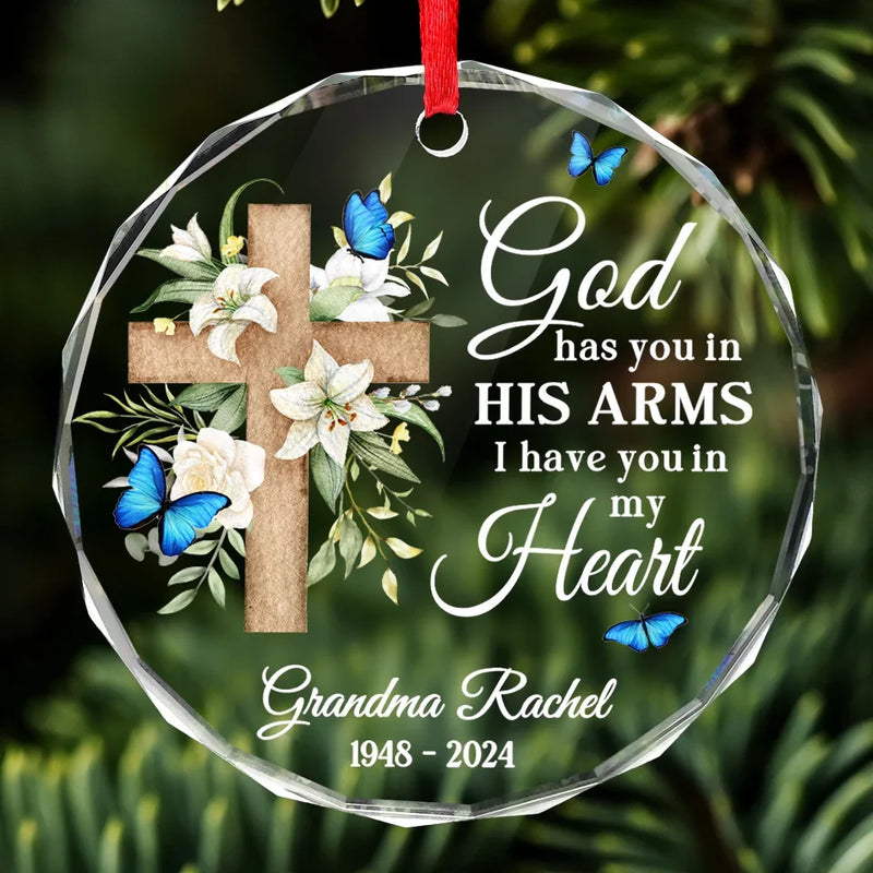 You Are A Part Of Us In Every Way - Memorial Personalized Custom Circle Glass Ornament - Sympathy Gift, Christmas Gift For Family Members
