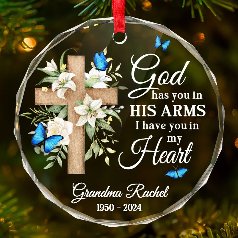 You Are A Part Of Us In Every Way - Memorial Personalized Custom Circle Glass Ornament - Sympathy Gift, Christmas Gift For Family Members