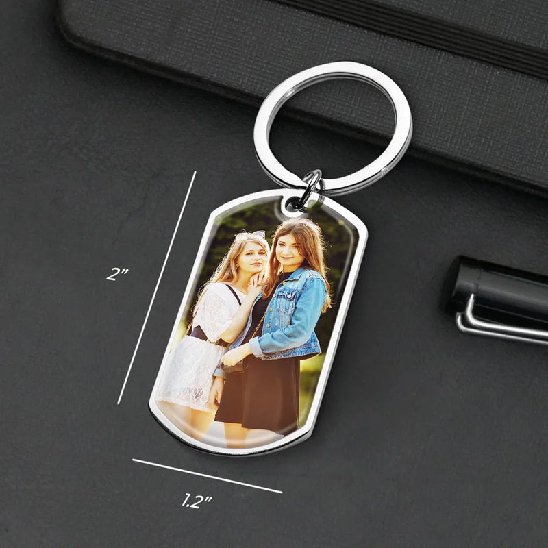 Custom Photo Best Friend Gifts - Personalized Keychain