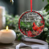 Cardinals Appear When Angels Are Near - Memorial Personalized Custom Circle Glass Ornament - Sympathy Gift, Christmas Gift For Family Members