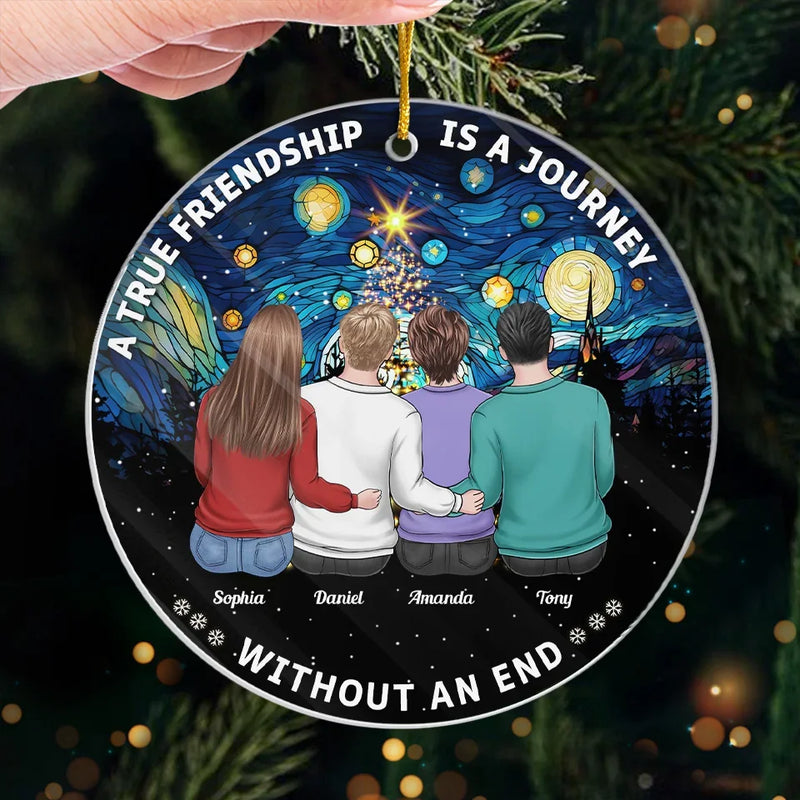 Merry Christmas, Mate - Bestie Personalized Custom Ornament - Acrylic Custom Shaped - Christmas Gift For Best Friends, BFF, Sisters