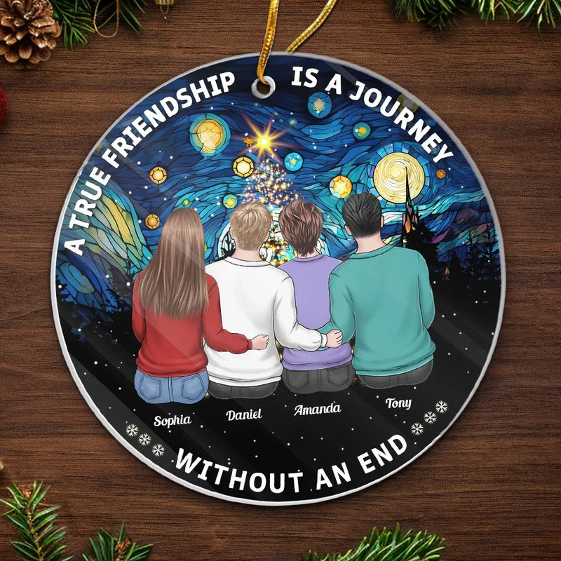 Merry Christmas, Mate - Bestie Personalized Custom Ornament - Acrylic Custom Shaped - Christmas Gift For Best Friends, BFF, Sisters
