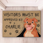 Custom Name Dog Visitor Welcome Decor - Personalized Doormat