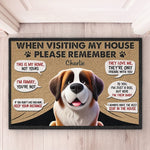 Custom Name Funny Dog House Rules Gifts for Dog Lovers - Personalized Doormat