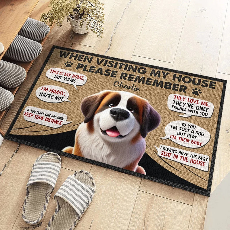 I'm Family, You're Not - Dog Personalized Custom Home Decor Decorative Mat - House Warming Gift For Pet Owners, Pet Lovers
