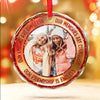 Custom Photo Our Friendship Is A Journey That Knows No End - Bestie Personalized Custom Circle Glass Ornament - Christmas Gift For Best Friends, BFF, Sisters