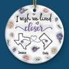 Long Distance No Matter The Distance, Friends Stay Close In Heart - Bestie Personalized Custom 3D Inflated Effect Printed Ornament - Ceramic Round Shaped - Christmas Gift For Best Friends, BFF, Sisters