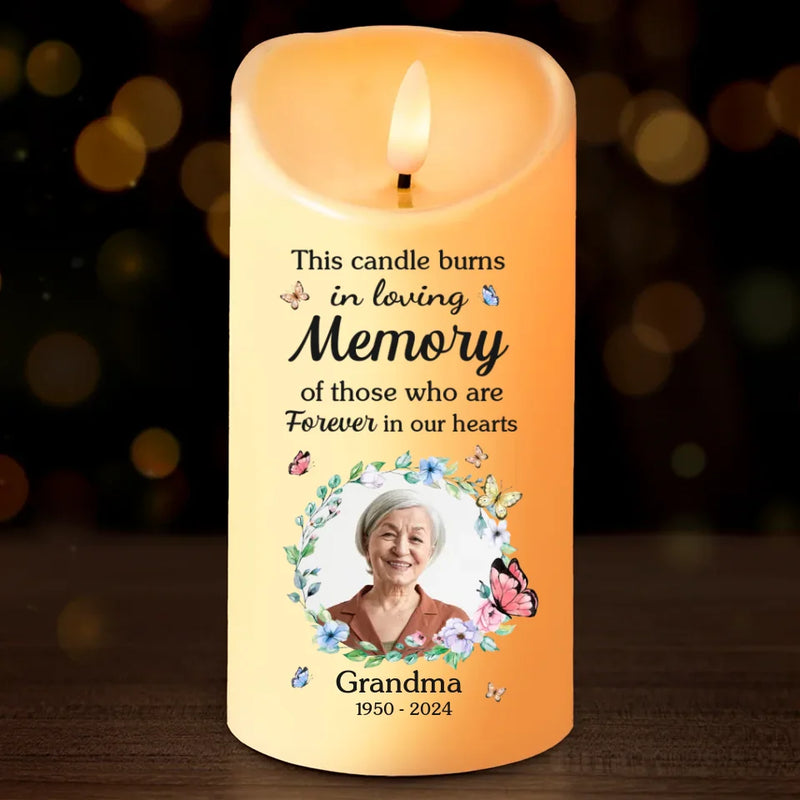 Custom Photo Loving You Forever - Memorial Personalized Custom LED Candle - New Arrival, Christmas Gift, Sympathy Gift For Family Members AMZ