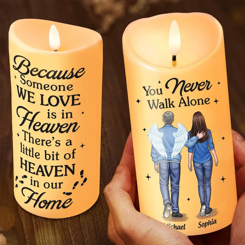 Life Changes, But Memories Remain - Memorial Personalized Custom LED Candle - Sympathy Gift, Christmas Gift For Family Members