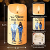 Life Changes, But Memories Remain - Memorial Personalized Custom LED Candle - Sympathy Gift, Christmas Gift For Family Members