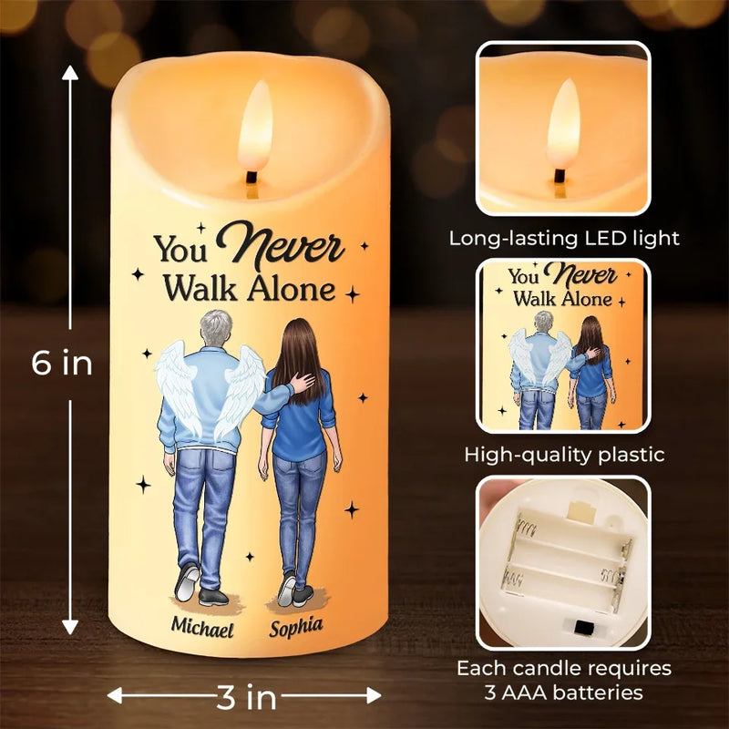 Life Changes, But Memories Remain - Memorial Personalized Custom LED Candle - Sympathy Gift, Christmas Gift For Family Members