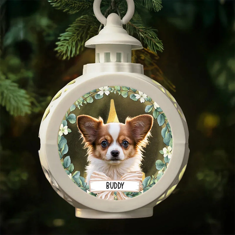 Custom Photo You Are Not Forgotten, You Will Live In My Heart Forever - Memorial Personalized Custom Candlelight Lantern Ornament - Sympathy Gift, Christmas Gift For Pet Owners, Pet Lovers
