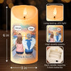 Remembered With A Smile - Memorial Personalized Custom LED Candle - Sympathy Gift, Christmas Gift For Family Members