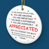 Friends At Work Make Long Days So Much Brighter - Coworker Personalized Custom Ornament - Ceramic Round Shaped - Christmas Gift For Coworkers, Work Friends, Colleagues