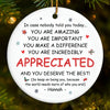 Friends At Work Make Long Days So Much Brighter - Coworker Personalized Custom Ornament - Ceramic Round Shaped - Christmas Gift For Coworkers, Work Friends, Colleagues