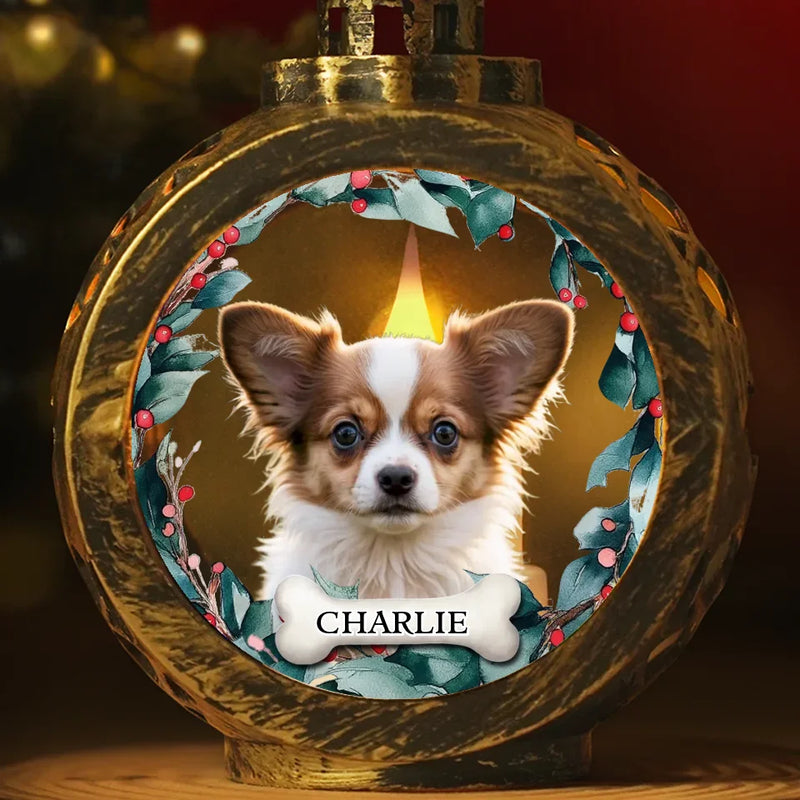 Custom Photo My Pet Is The True Spirit Of Christmas - Dog & Cat Personalized Custom Candlelight Lantern Ornament - Christmas Gift For Pet Owners, Pet Lovers