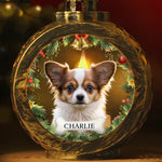 Custom Pet Photo Christmas Gifts for Dog Lovers - Personalized Candlelight Lantern Ornament