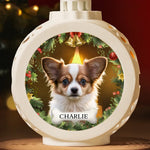 Custom Pet Photo Christmas Gifts for Dog Lovers - Personalized Candlelight Lantern Ornament