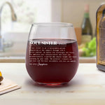 Custom Name Soul Sister Gifts for Women - Personalized Wine Glass