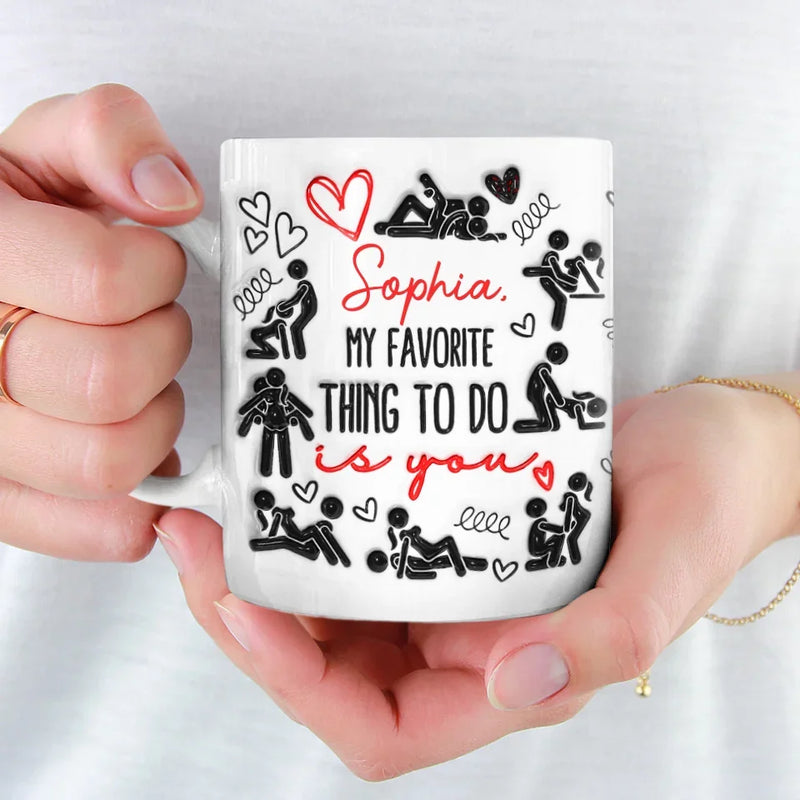 The Best Part Of My Day Is Spending It With You - Couple Personalized Custom 3D Inflated Effect Printed Mug - Christmas Gift For Husband Wife, Anniversary