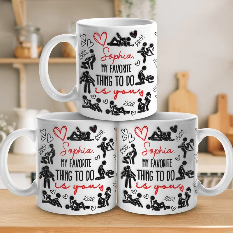 The Best Part Of My Day Is Spending It With You - Couple Personalized Custom 3D Inflated Effect Printed Mug - Christmas Gift For Husband Wife, Anniversary