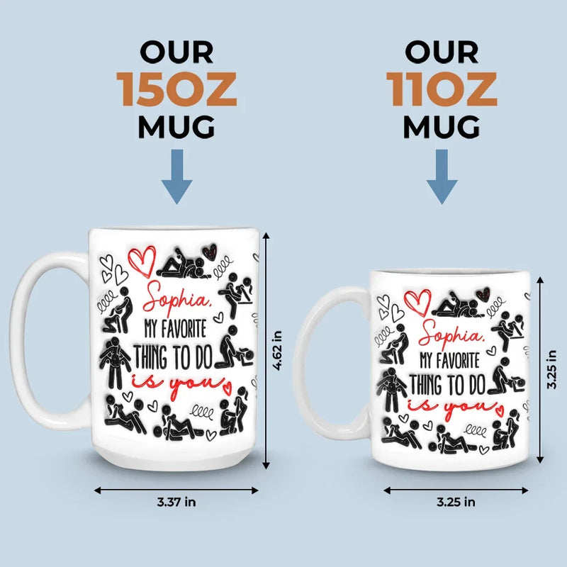 The Best Part Of My Day Is Spending It With You - Couple Personalized Custom 3D Inflated Effect Printed Mug - Christmas Gift For Husband Wife, Anniversary