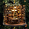 Happy Place - Family Personalized Custom Ornament - Acrylic Custom Shaped - Christmas Gift For Book Lovers, Book Club