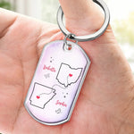 Custom Name Long Distance Friendship Gifts - Personalized Keychain