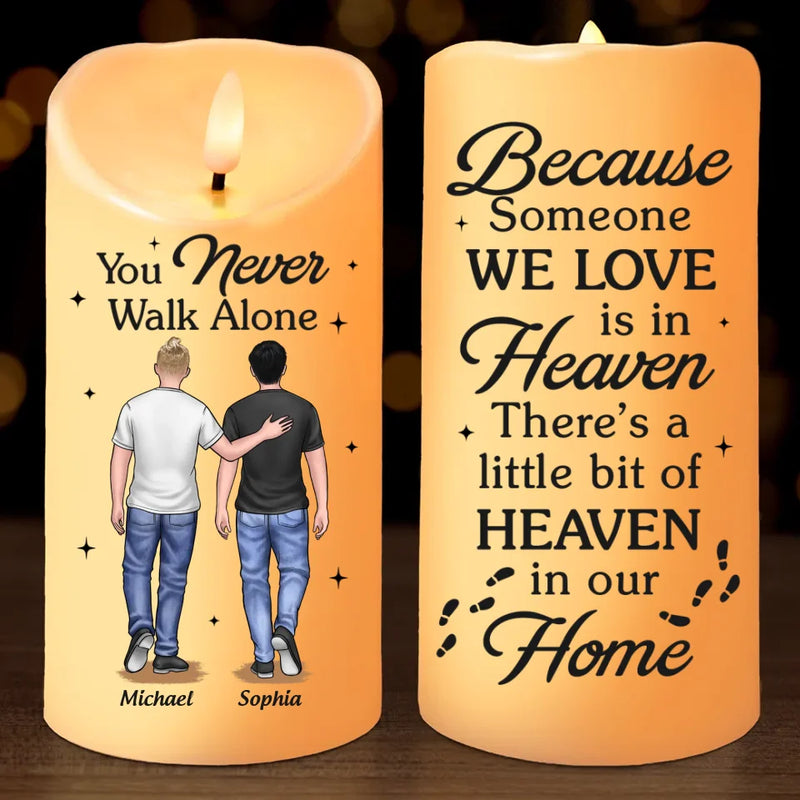 Life Changes, But Memories Remain - Memorial Personalized Custom LED Candle - Sympathy Gift, Christmas Gift For Family Members