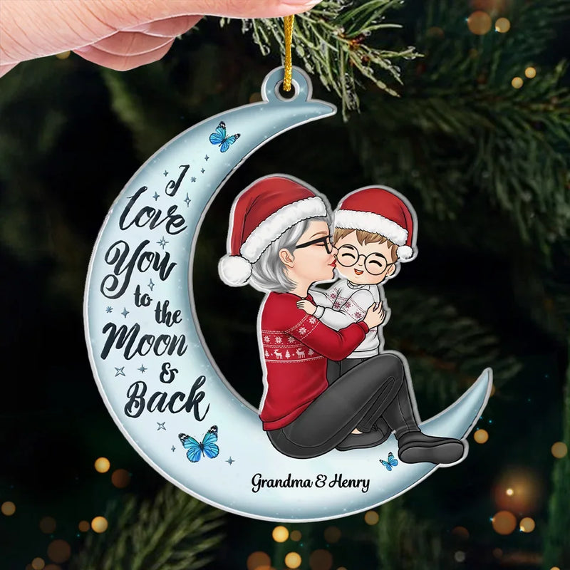 The Best Place To Sleep Is In A Grandmother’s Arms - Family Personalized Custom Ornament - Acrylic Custom Shaped - Christmas Gift For Grandma, Grandchild