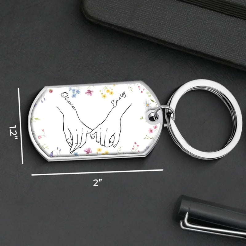 Custom Name Friendship Gifts for Best Friends - Personalized Keychain