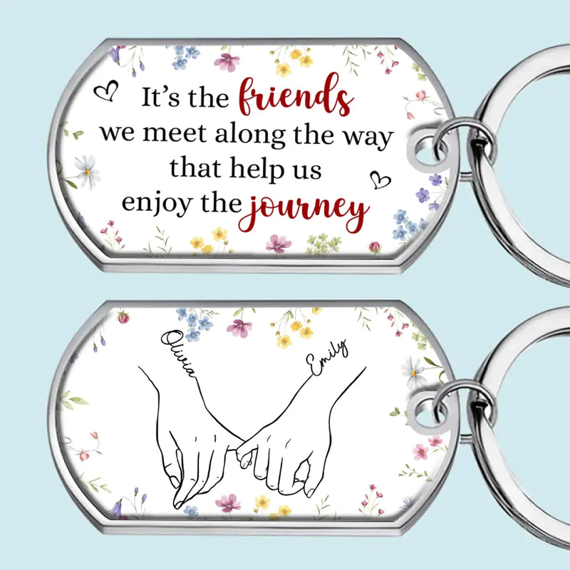 Custom Name Friendship Gifts for Best Friends - Personalized Keychain