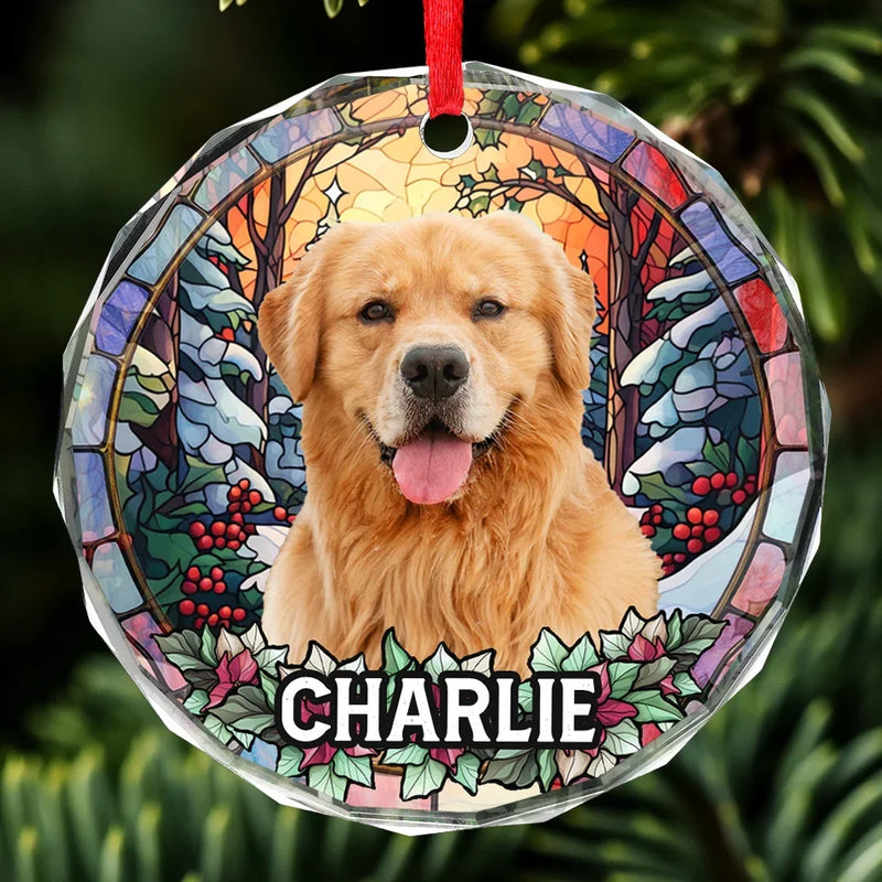 Custom Photo Capture The Joy That Your Pet Brings Into Your Life - Dog & Cat Personalized Custom Circle Glass Ornament - Christmas Gift For Pet Owners, Pet Lovers