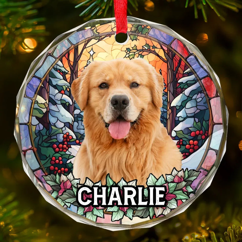 Custom Photo Capture The Joy That Your Pet Brings Into Your Life - Dog & Cat Personalized Custom Circle Glass Ornament - Christmas Gift For Pet Owners, Pet Lovers