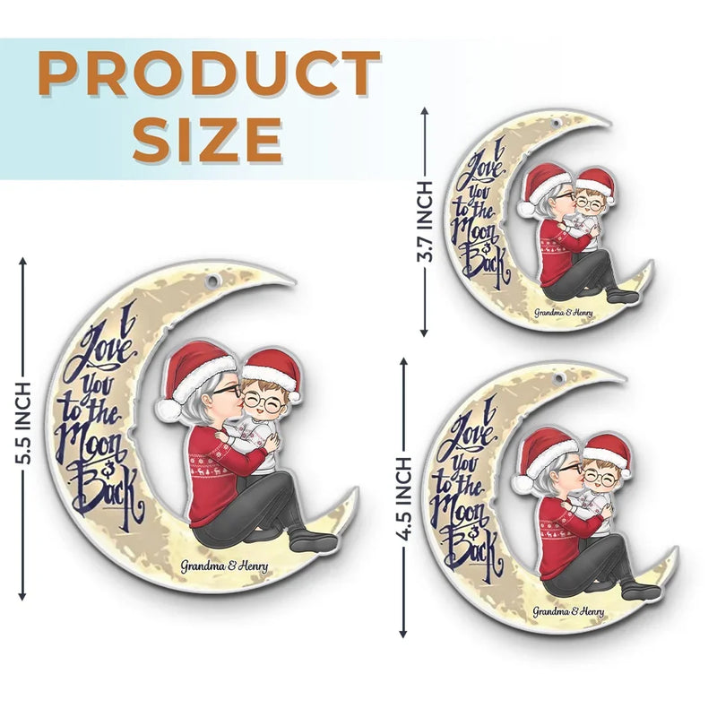 Grandma’s Hugs Come With No Expiry Date - Family Personalized Custom Ornament - Acrylic Custom Shaped - Christmas Gift For Grandma, Grandchild