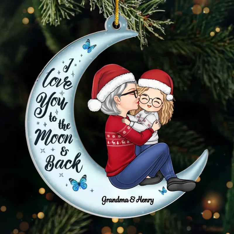 The Best Place To Sleep Is In A Grandmother’s Arms - Family Personalized Custom Ornament - Acrylic Custom Shaped - Christmas Gift For Grandma, Grandchild