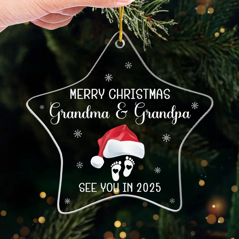 Our Tiny Miracle - Family Personalized Custom Ornament - Acrylic Custom Shaped - Christmas Gift For Family Members, Pregnancy