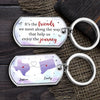 The Language Of Friendship Is Not Words But Meanings - Bestie Personalized Custom Keychain - Gift For Best Friends, BFF, Sisters