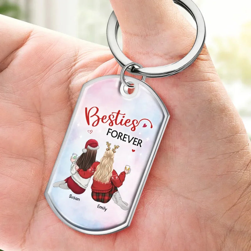 Custom Name Best Friend Gifts - Personalized Keychain