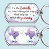 The Language Of Friendship Is Not Words But Meanings - Bestie Personalized Custom Keychain - Gift For Best Friends, BFF, Sisters